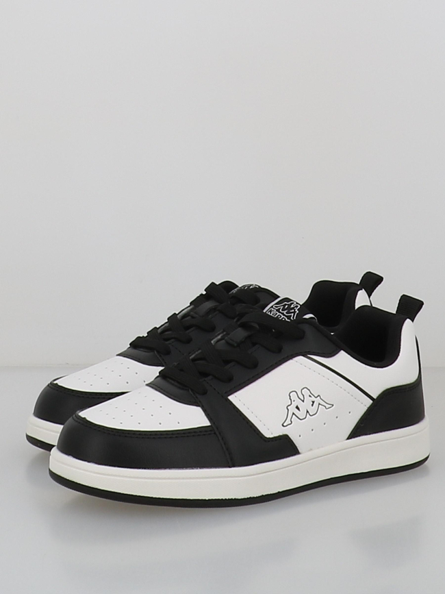Baskets à scratch logo shay blanc noir enfant - Kappa