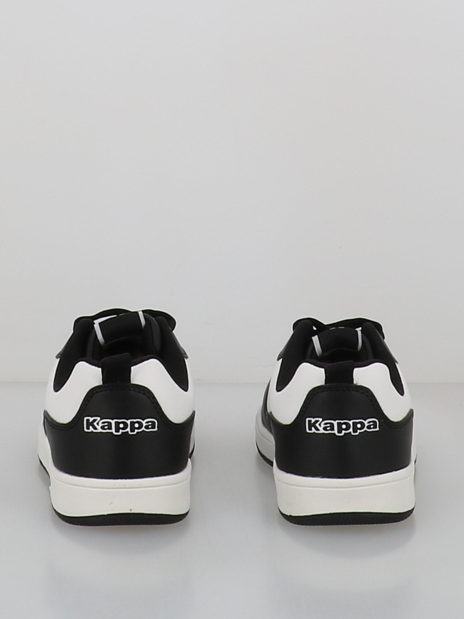 Baskets à scratch logo shay blanc noir enfant - Kappa
