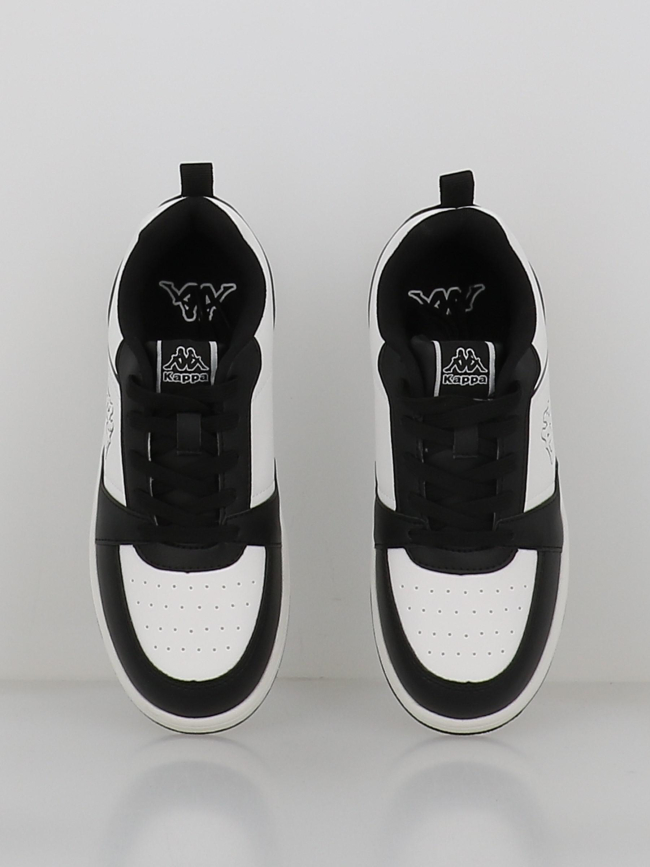 Baskets à scratch logo shay blanc noir enfant - Kappa