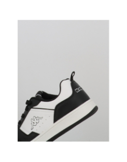 Baskets à scratch logo shay blanc noir enfant - Kappa