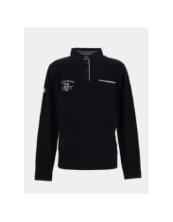 Polo à manches longues master bleu marine homme - Union Black