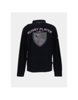 Polo à manches longues master bleu marine homme - Union Black