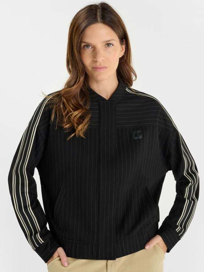 Veste rayée olivia noir femme - Le Temps Des Cerises