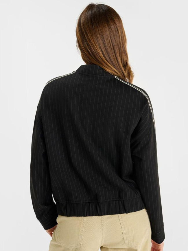 Veste rayée olivia noir femme - Le Temps Des Cerises