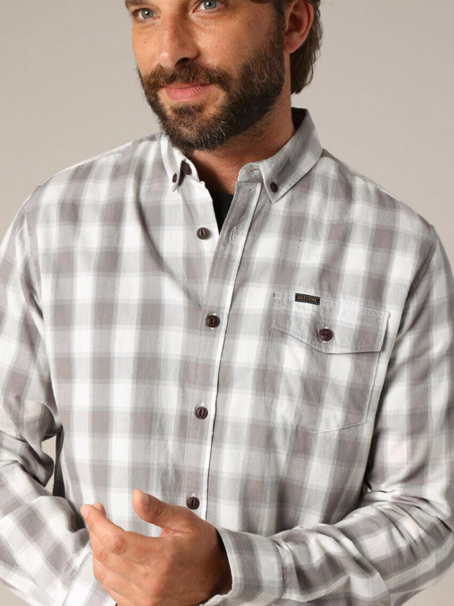 Chemise à carreaux pieter gris homme - Deeluxe