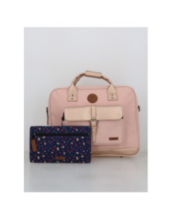 Sacoche ordinateur messenger queretaro rose - Cabaïa