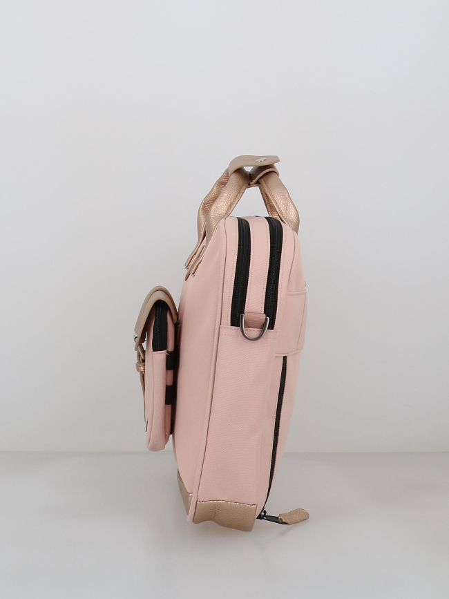 Sacoche ordinateur messenger queretaro rose - Cabaïa