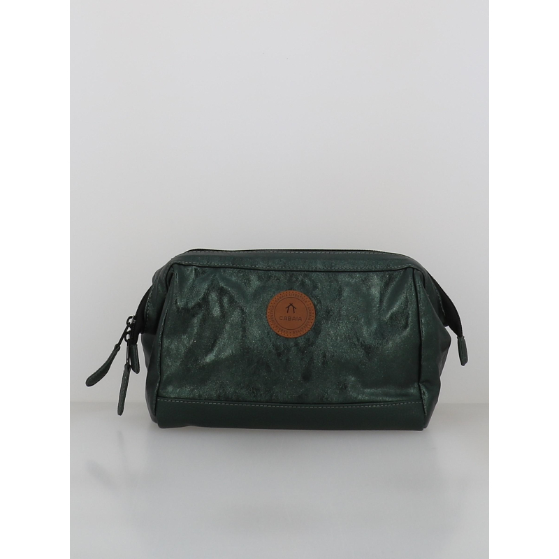 Trousse de toilette lucerne métallisé vert - Cabaïa