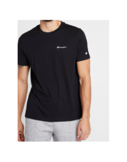 T-shirt à manches courtes logo brodé noir enfant - Champion