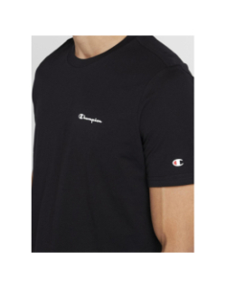 T-shirt à manches courtes logo brodé noir enfant - Champion