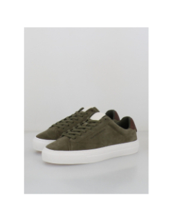 Baskets en cuir suédé premium kaki homme - Tommy Hilfiger