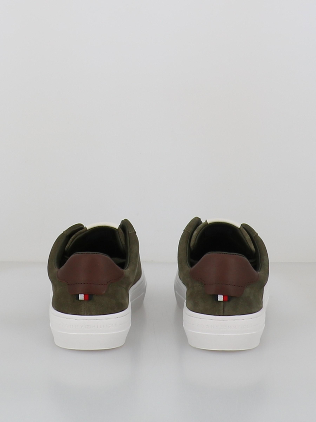 Baskets en cuir suédé premium kaki homme - Tommy Hilfiger