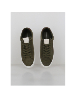 Baskets en cuir suédé premium kaki homme - Tommy Hilfiger