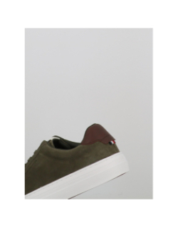 Baskets en cuir suédé premium kaki homme - Tommy Hilfiger