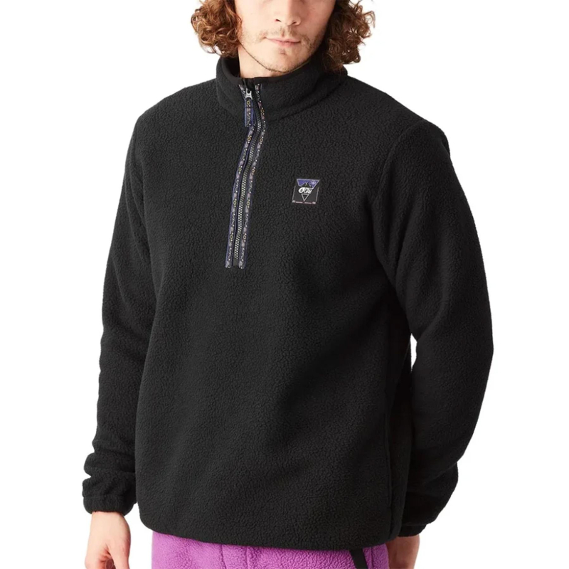 Sweat polaire à col zippé kimag noir homme - Picture