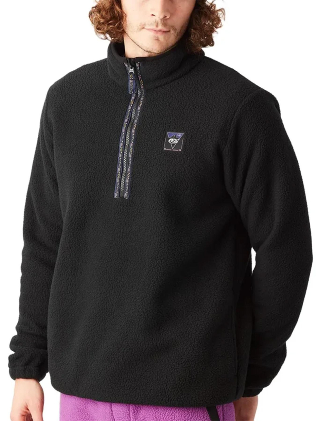 Sweat polaire à col zippé kimag noir homme - Picture