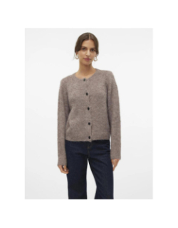 Gilet cardigan court novah marron femme - Vero Moda