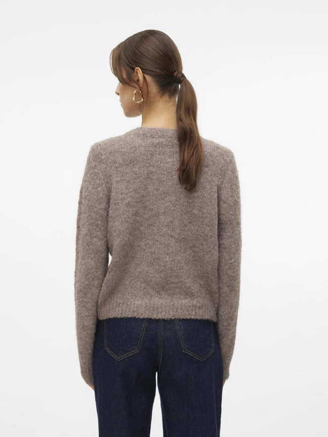 Gilet cardigan court novah marron femme - Vero Moda