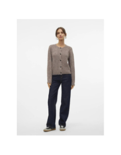 Gilet cardigan court novah marron femme - Vero Moda