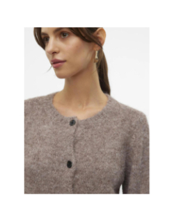 Gilet cardigan court novah marron femme - Vero Moda