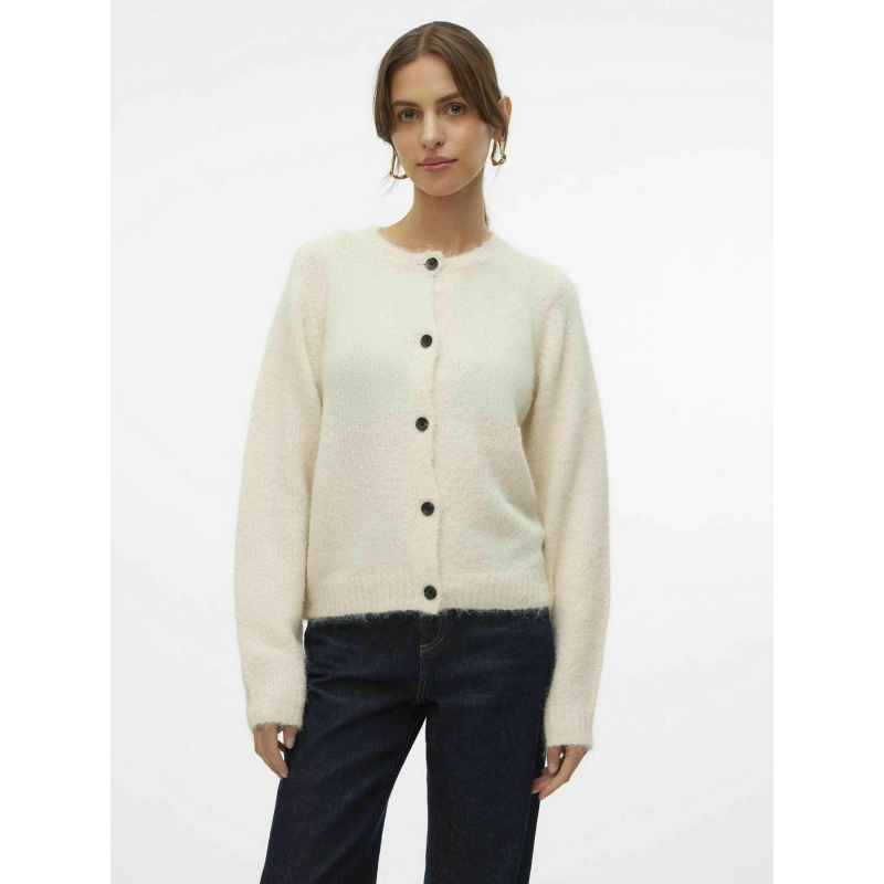 Gilet cardigan court novah blanc femme - Vero Moda