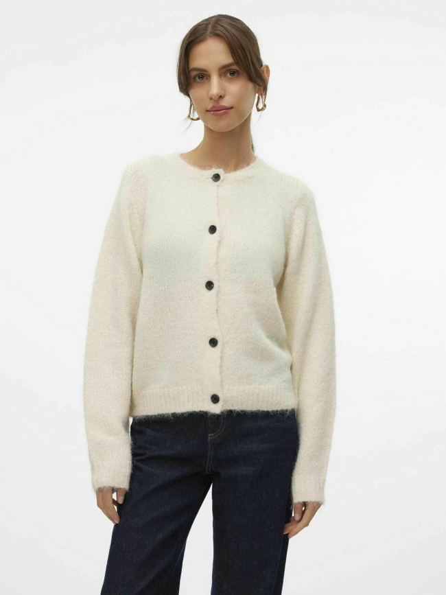 Gilet cardigan court novah blanc femme - Vero Moda