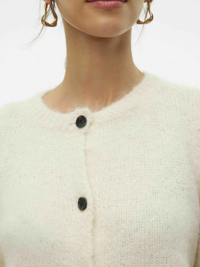 Gilet cardigan court novah blanc femme - Vero Moda