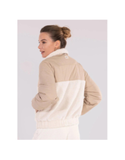 Veste polaire bi-matière adèle beige femme - Happy & So