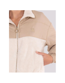 Veste polaire bi-matière adèle beige femme - Happy & So