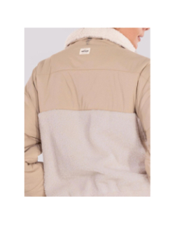 Veste polaire bi-matière adèle beige femme - Happy & So