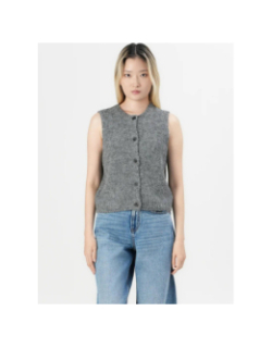 Gilet cardigan sans manche novah gris femme - Vero Moda
