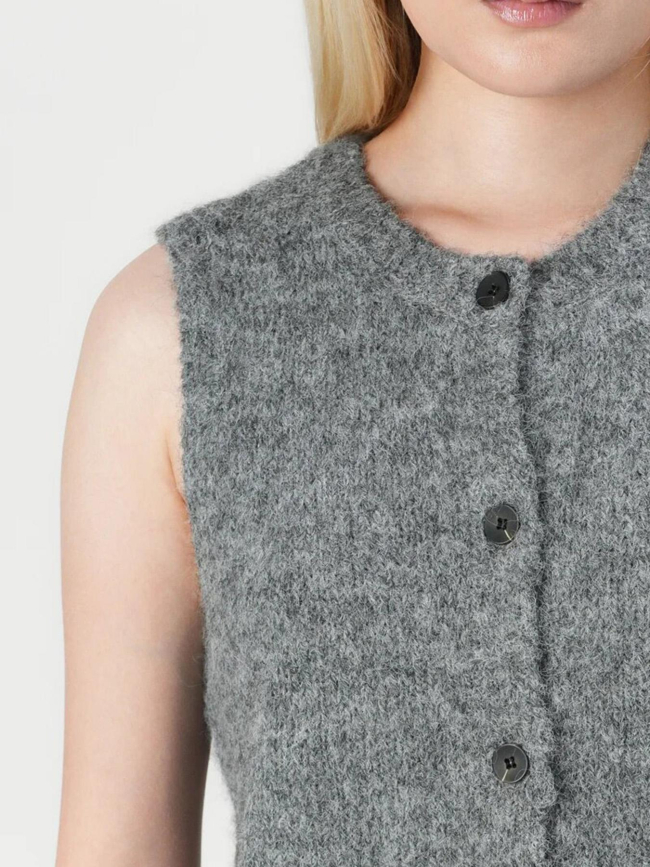 Gilet cardigan sans manche novah gris femme - Vero Moda