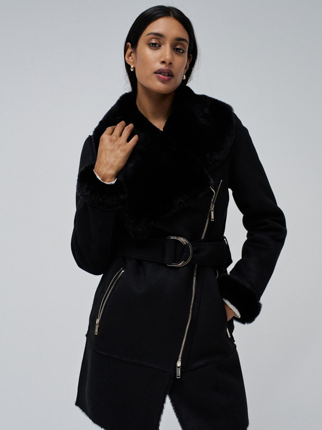 Veste style mouton diana noir femme - Salsa