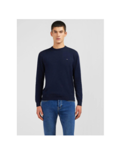 Pull col rond en coton épais bleu marine homme - Eden Park