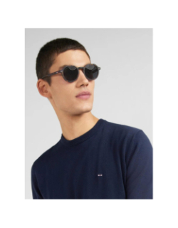 Pull col rond en coton épais bleu marine homme - Eden Park