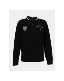 Polo à manches longues kapiti noir homme - Union Black