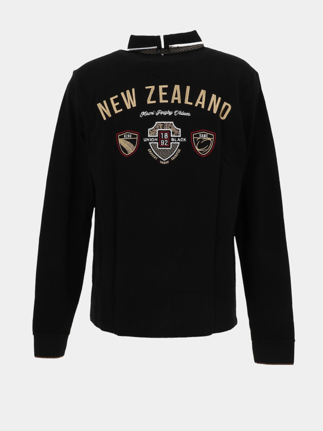 Polo à manches longues kapiti noir homme - Union Black