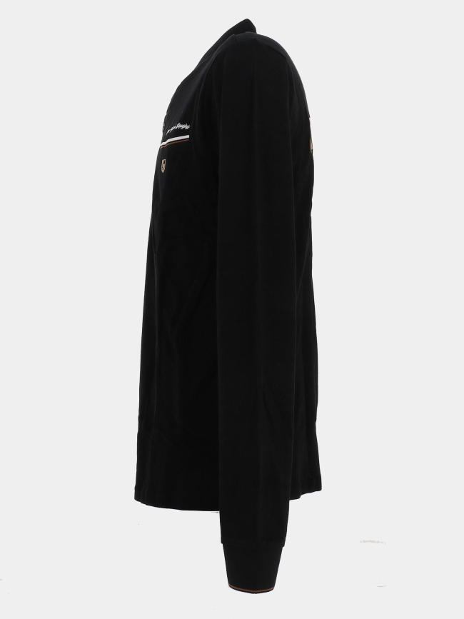 Polo à manches longues kapiti noir homme - Union Black