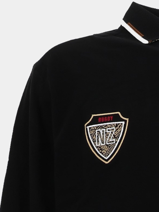 Polo à manches longues kapiti noir homme - Union Black