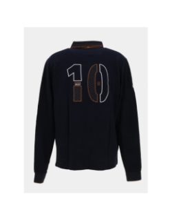 Polo à manches longues blitz bleu marine homme - Union Black