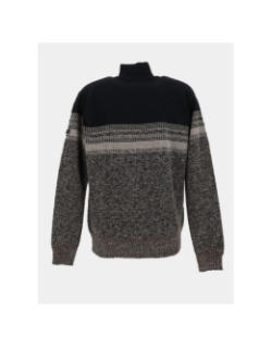 Pull à col zippé bleu marine et marron homme - RMS 26