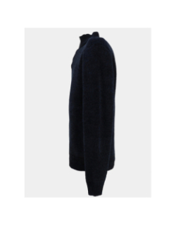 Pull à col boutonné intérieur bleu marine homme - RMS 26