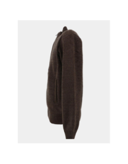 Gilet zippé chenille doublé sherpa marron homme - RMS 26