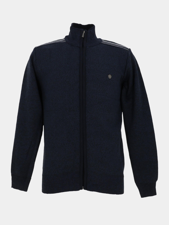 Gilet zippé chiné j12 bleu marine homme - RMS 26