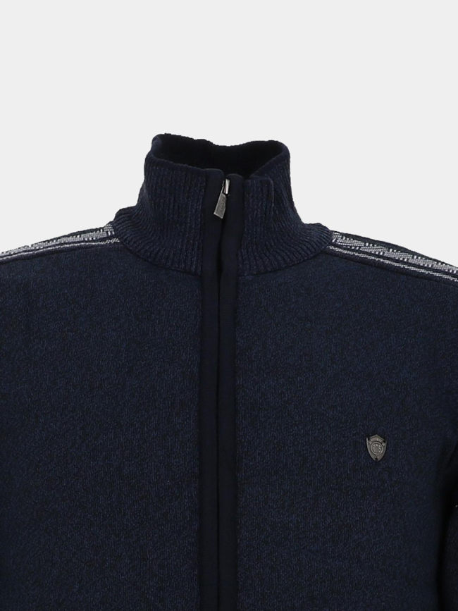 Gilet zippé chiné j12 bleu marine homme - RMS 26