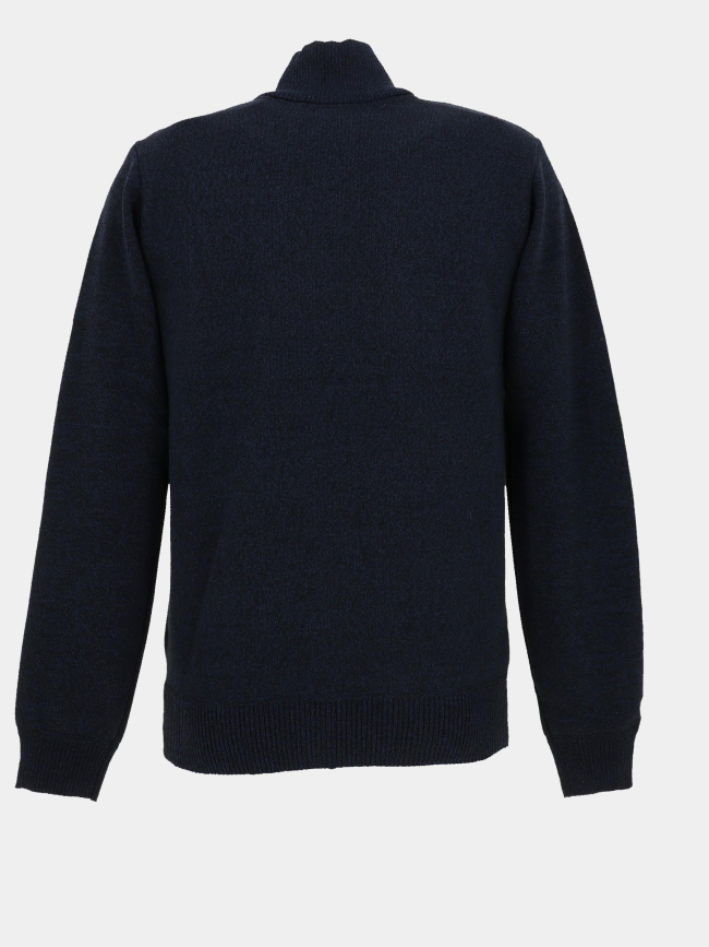 Pull chiné à col zippé j12 bleu marine homme - RMS 26