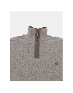 Pull chiné à col zippé j12 marron homme - RMS 26