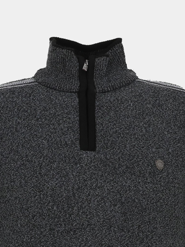 Pull chiné à col zippé j12 gris homme - RMS 26