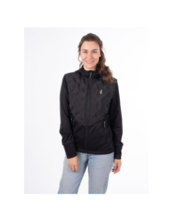 Veste hybride bi matière avec capuche volta noir femme - Aulp