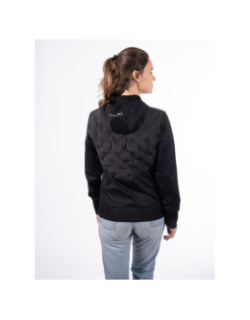 Veste hybride bi matière avec capuche volta noir femme - Aulp